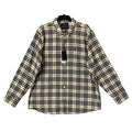 Psycho Bunny Flannel Shirt Men's XXL Plaid Long Sleeve Brown Plaid