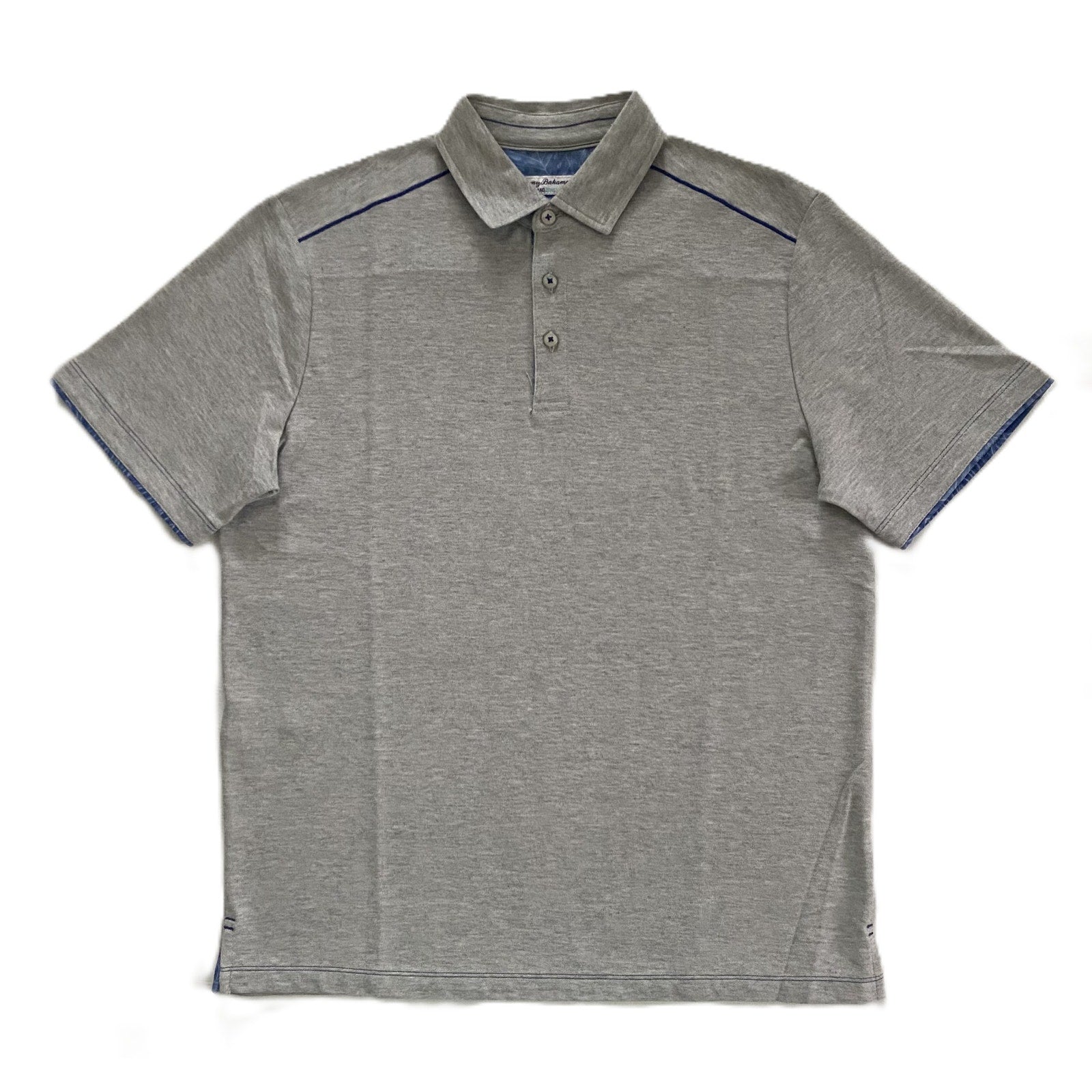 Tommy Bahama Tailgater Polo Shirt Men's Small Island Zone Pima Cotton Gray