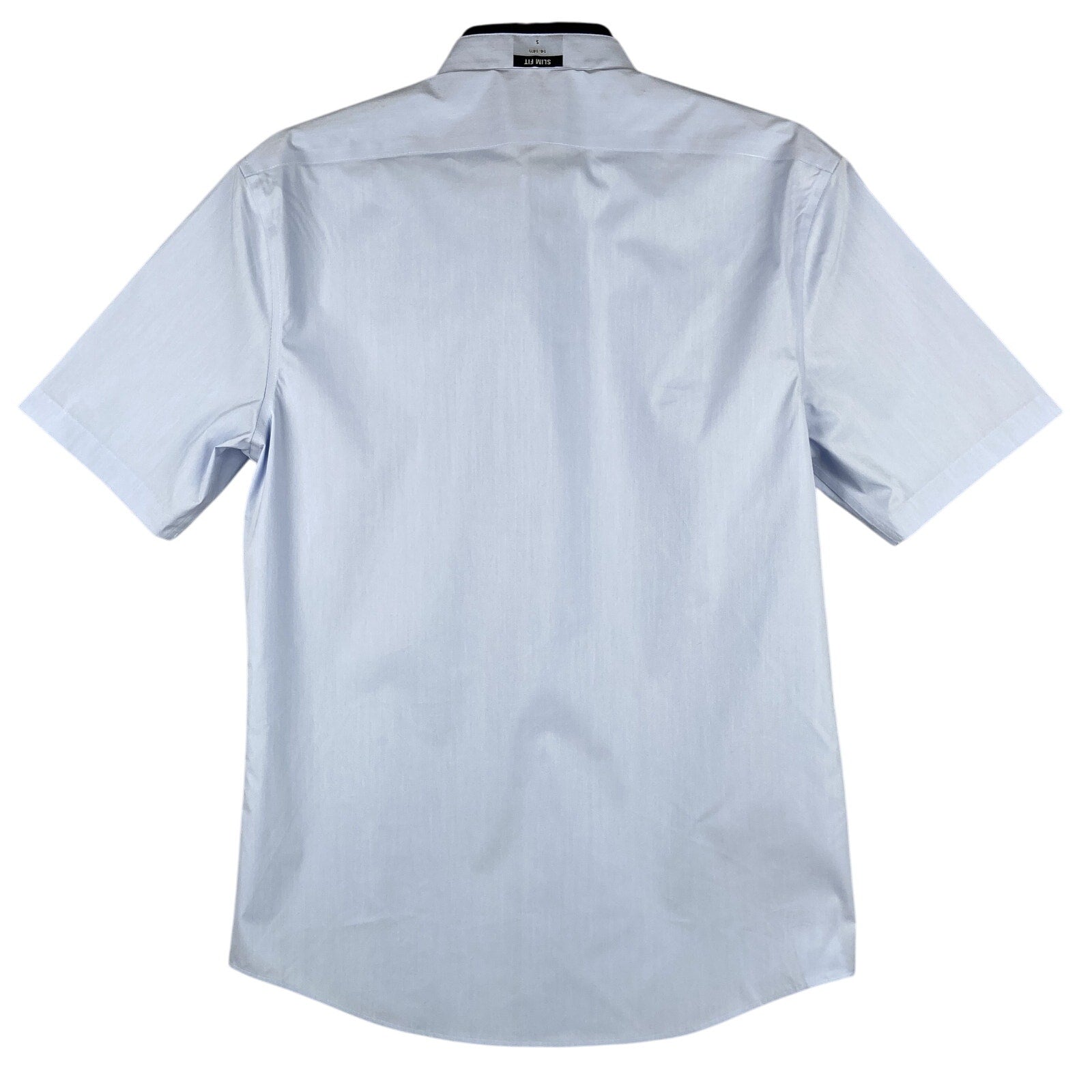 Calvin Klein Shirt Men's Small 14-14.5 Infinite Color Slim Fit Band Collar Blue