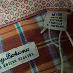 Tommy Bahama Shirt Men's Medium "Barbados Breeze Stretch" Plaid Linen Blend