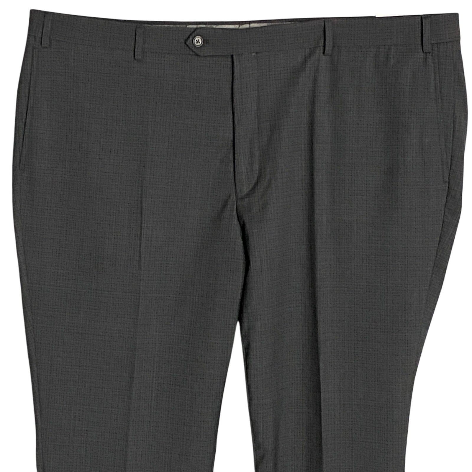 Daniel Cremieux Dress Pant Men's 46R Traveler Raw Hem Comfort Waistband Grey