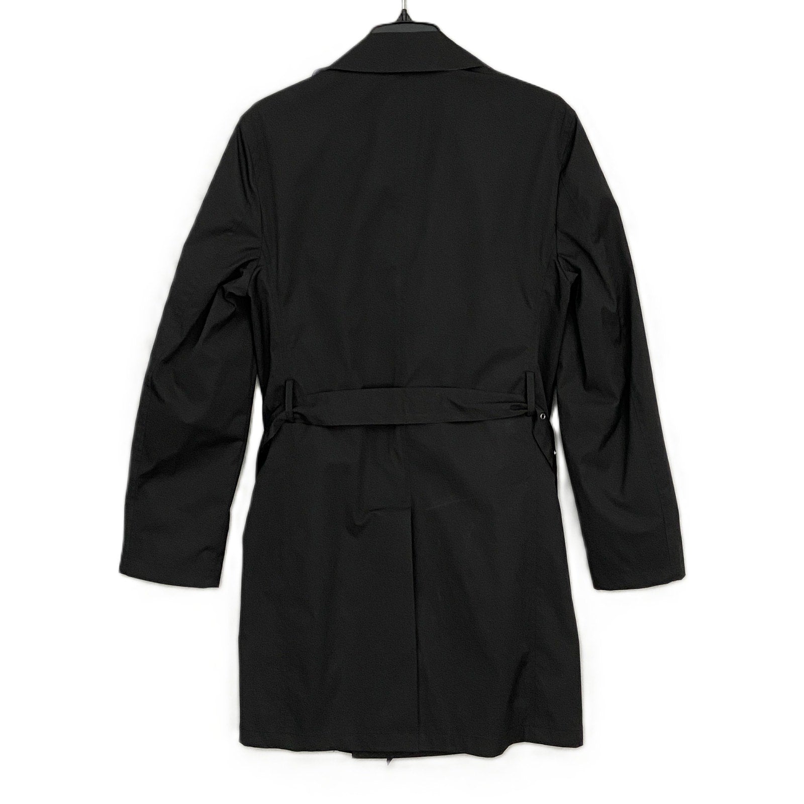 Tommy Hilfiger Men's 42 Regular Double-Breasted Belted Trench Coat Black