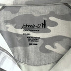 Johnnie-O 1/4 Zip Pullover Men's Small Lightweight Stretch Fabric Gray Camo