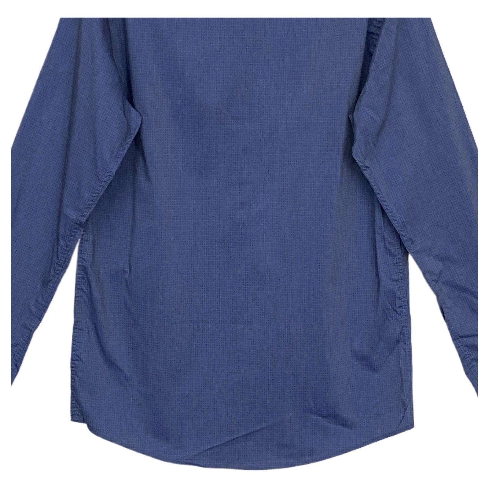 Lucky Brand Men's 15-15.5 34/35 Slim Fit Dress Shirt Blue Geo Print Stretch