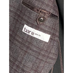 Bar III Men's 36R Slim Fit Sport Coat Stretch Unlined Brown Plaid