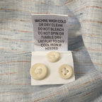 Johnston & Murphy Shirt Men's Small Button-Up Shirt Linen Blend Blue Stripes