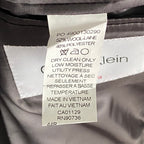 Calvin Klein Men's 44 Reg Sport Coat Slim-Fit Wool Black/White Herringbone