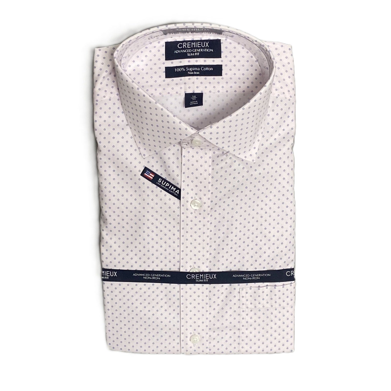 Daniel Cremieux Dress Shirt Men's 16-33 Slim Fit Supima Cotton Pink Star