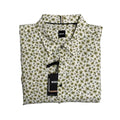 Boss Shirt Men's 4XL Big & Tall Short Slv Stretch Linen Shirt Green Floral