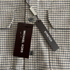Michael Kors Shirt Men's Small Button-Up Shirt Slim Fit Dual Pockets Khaki