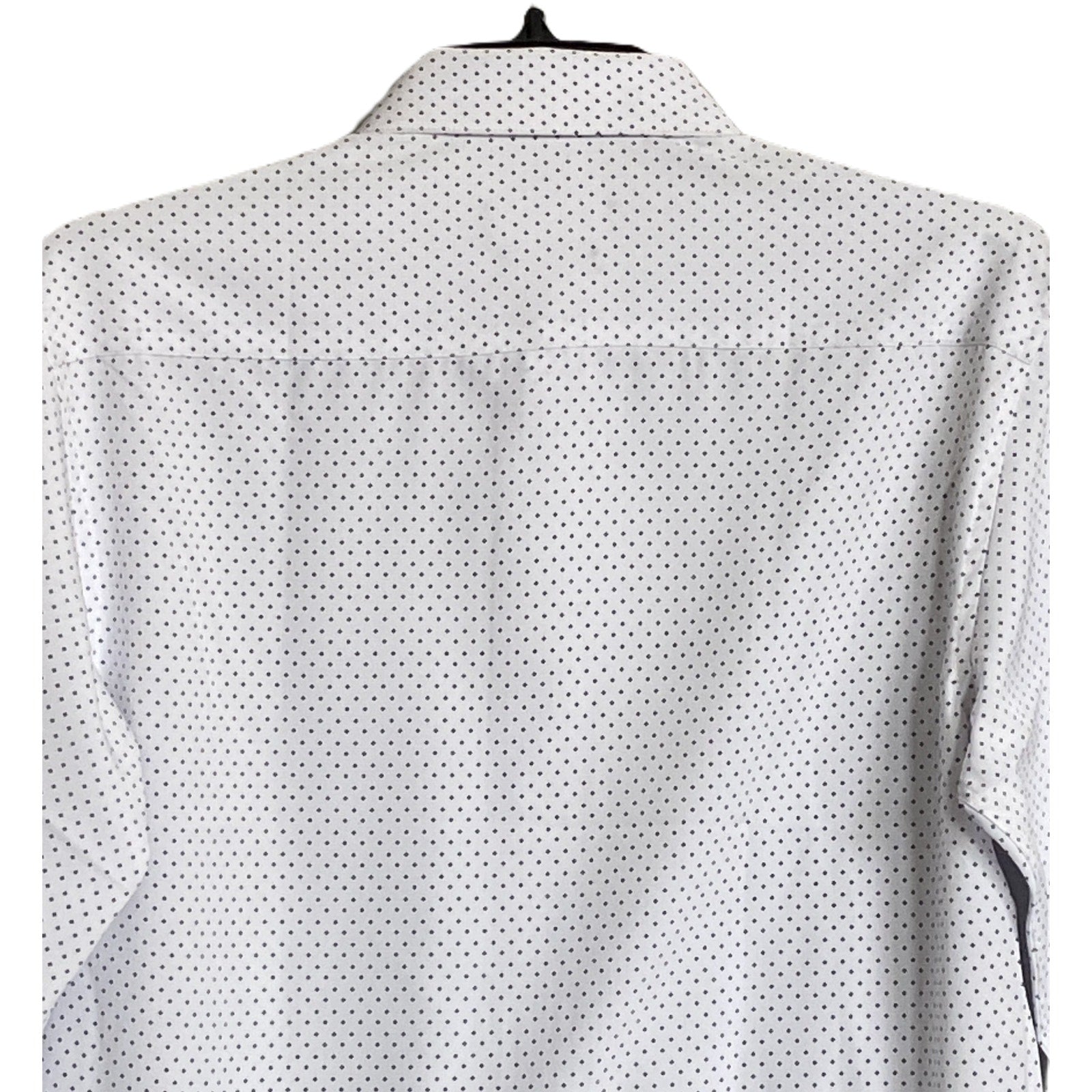 Nautica Dress Shirt Men's 14-14.5 32/33 Performance Slim Fit White Diamond