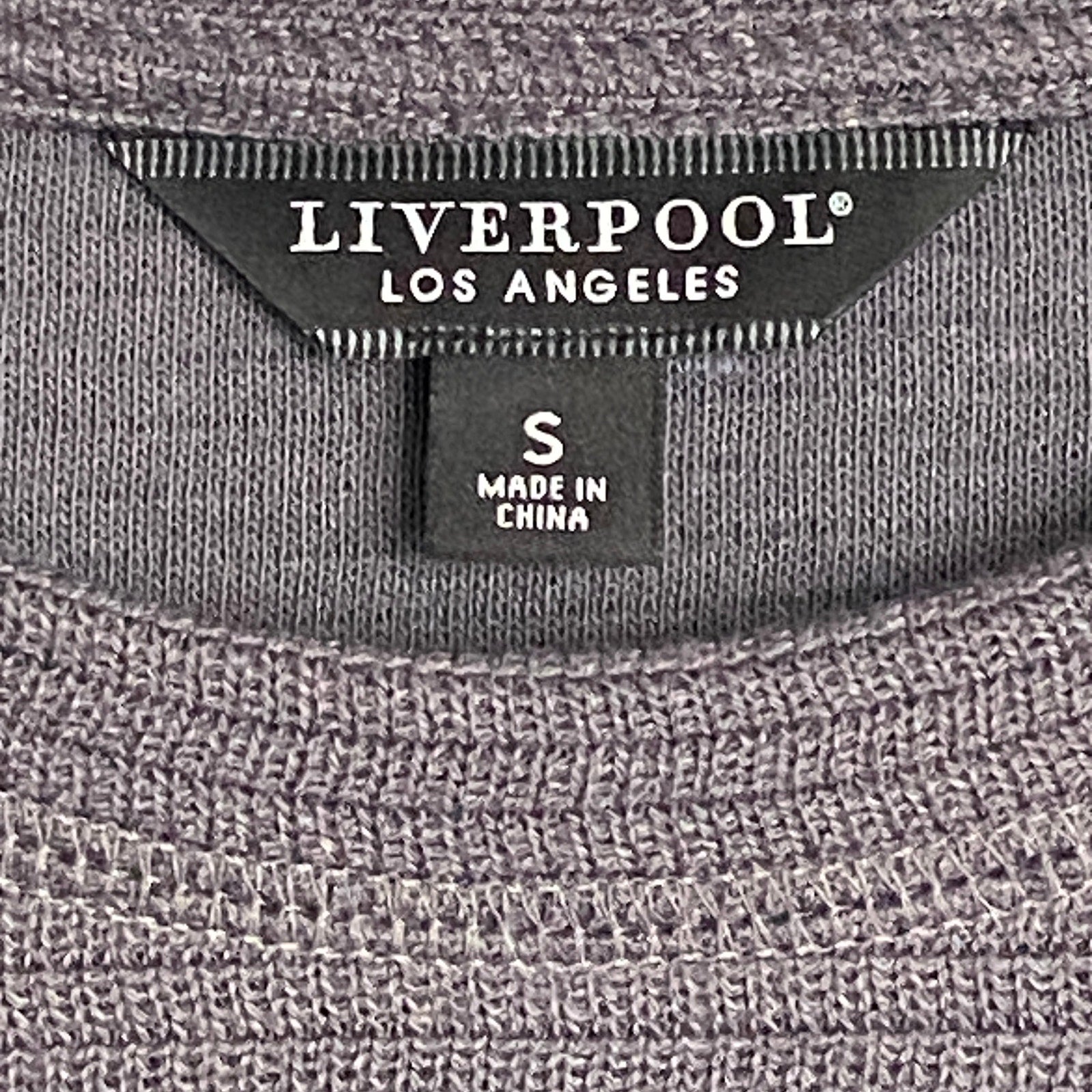 Liverpool Los Angeles Men's Small Crew Neck Long Sleeve T-Shirt Grey
