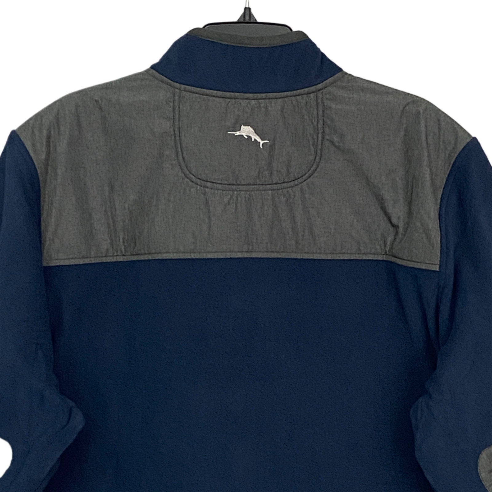 Tommy Bahama Sweatshirt Men's Medium Field Runner Half-Snap Mock-Neck Blue