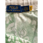 Polo Ralph Lauren Shorts Men's Large Fleece Shorts Drawstring Green White