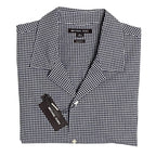 Michael Kors Shirt Men's XL Casual Short Sleeve Shirt Black & White Gingham