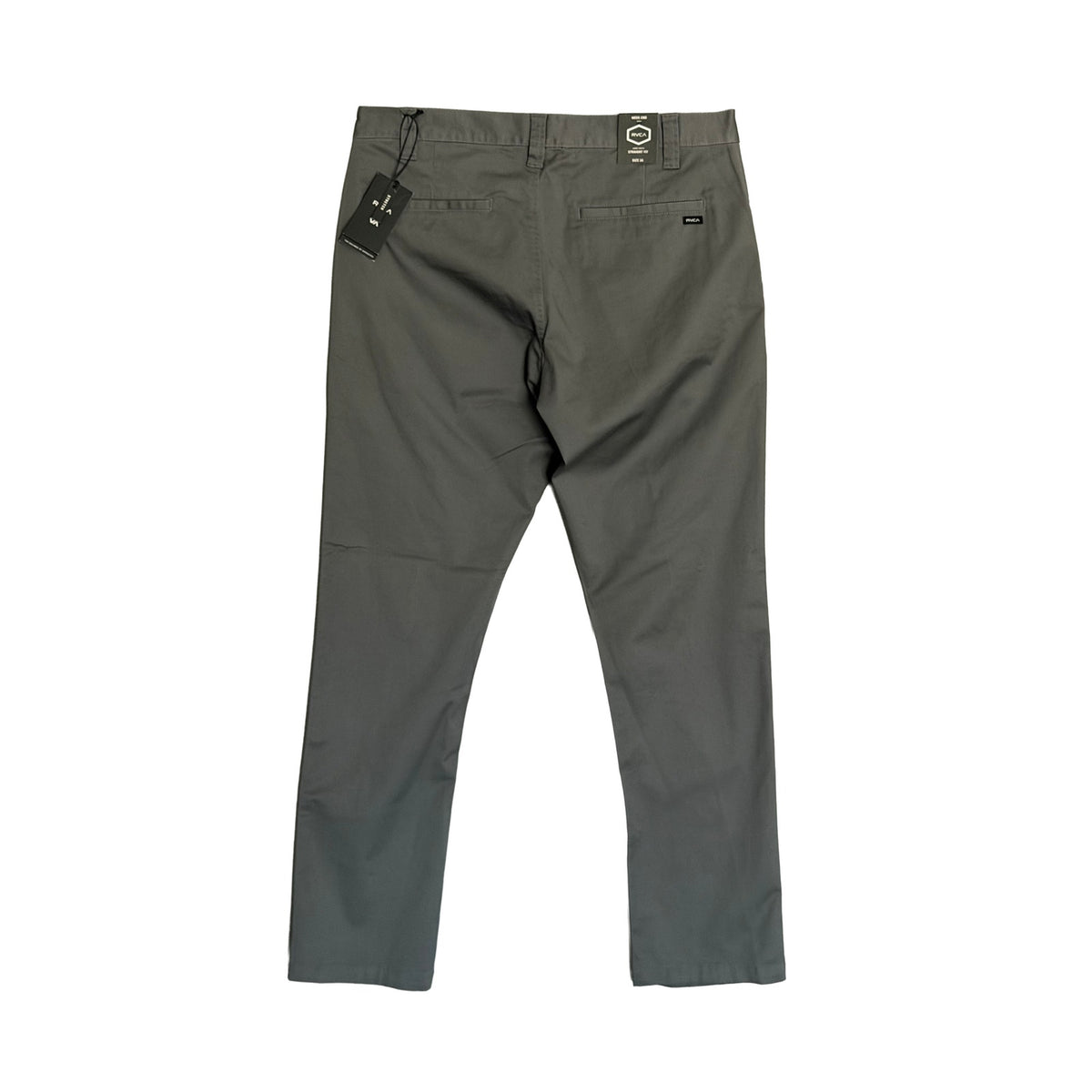 RVCA Week-End Pant Men's 36"x32" Straight Fit Stretch Fabric Smoke Gray
