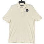 Nautica Polo Shirt Men's Medium Cotton Short Sleeve Cream