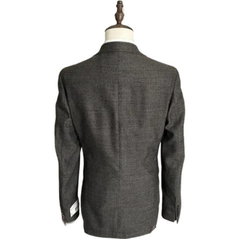 Calvin Klein Sport Coat Slim-Fit Wool Black/White Herringbone Men's 40 Long
