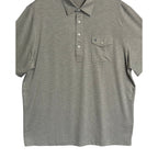 Criquet Polo Shirt Men's XXL Stretch Short Sleeve Grey Micro-Stripe