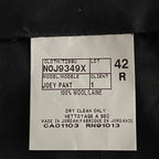 Ted Baker London Joey Pant Men's 42R Wool Dress Pant Solid Gray Raw Hem