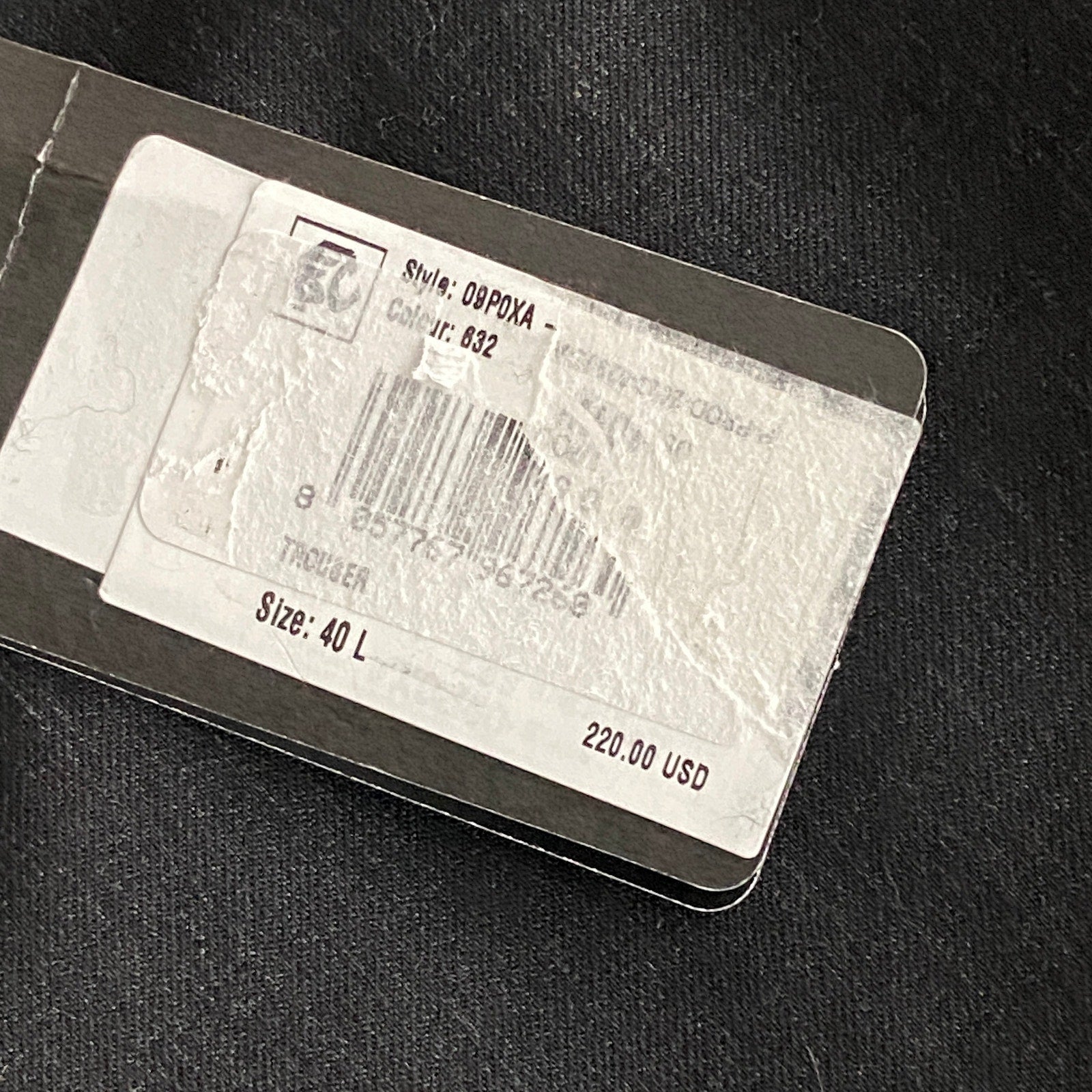 Armani Exchange Pants Men's 40W Dress Trousers Raw Hem Stretch Wool Gray