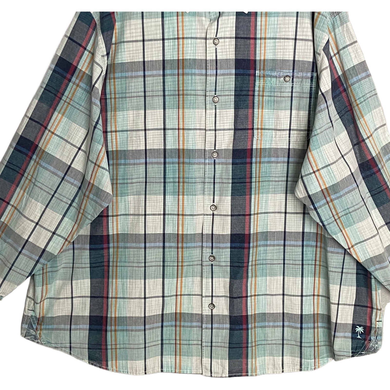 Tommy Bahama Shirt Men's 3XLB Big & Tall Long Sleeve Tortola Sunwash Check