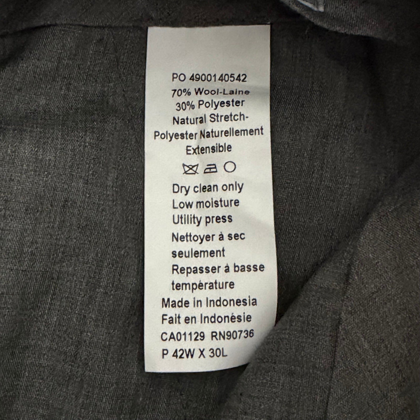 Michael Kors Dress Pant Men's 42"x30" Classic Fit Stretch Wool Blend Lt Blue