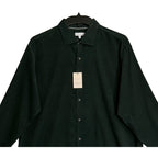 Peter Millar Cotton Cashmere Corduroy Sport Shirt Men's XXL Deep Verdant