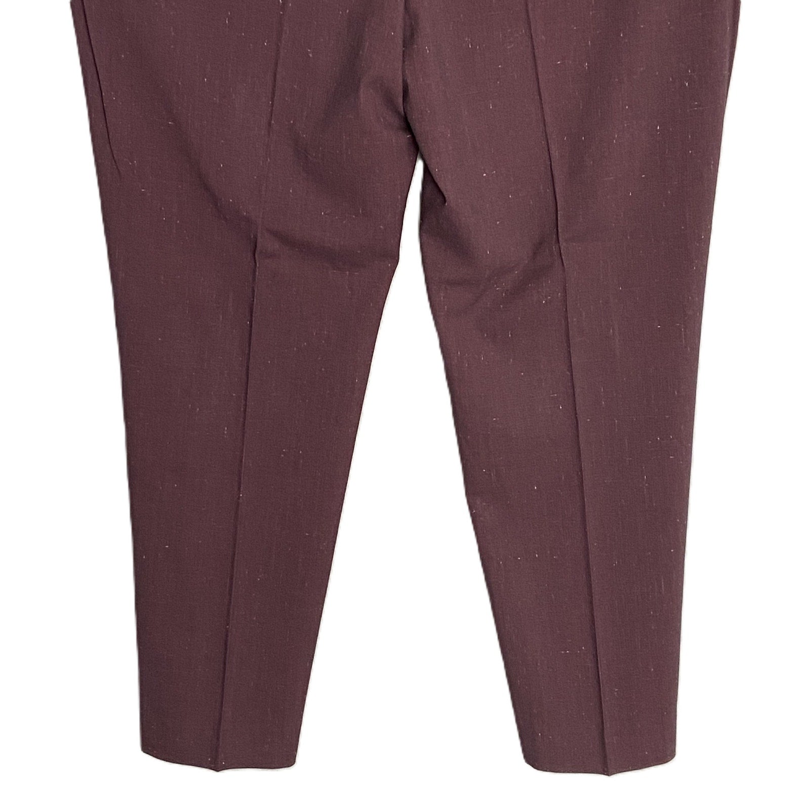 Nautica Ceylon Dress Pant Men's 46x32 Flat Front Active Stretch Burgundy