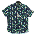 Visconti Black Shirt Men's Small Casual Button-Up Shirt Short Sleeve Stretch