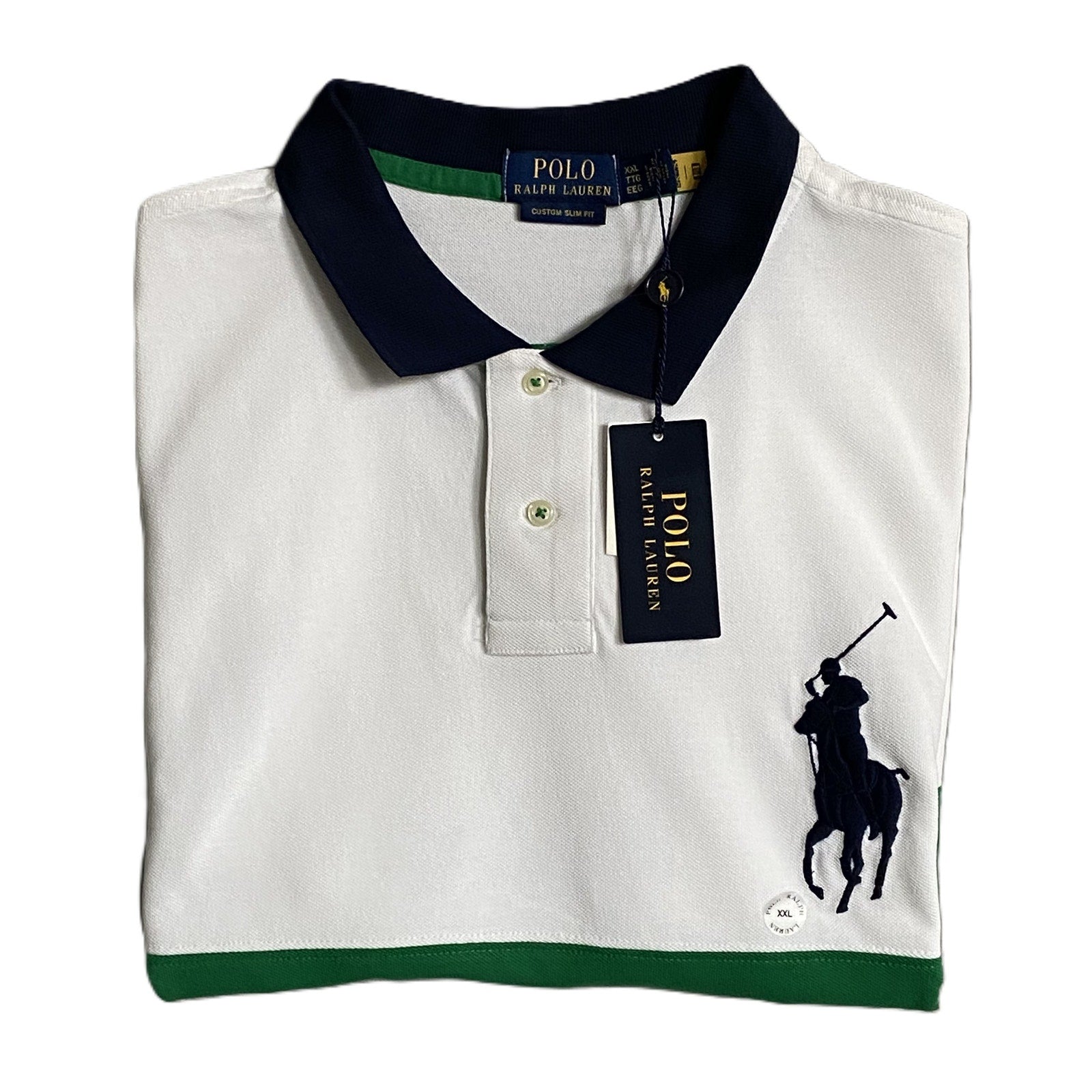 Polo Ralph Lauren Shirt Men's XXL Mesh Polo Shirt Custom Slim Fit Big Pony
