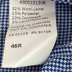 Hart Schaffner Marx Pants Men's 46R Dress Pant New York Fit Wool Blue