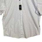 Boss Shirt Men's 4XL Big & Tall Roan Short Sleeve Shirt Stretch White/Blue