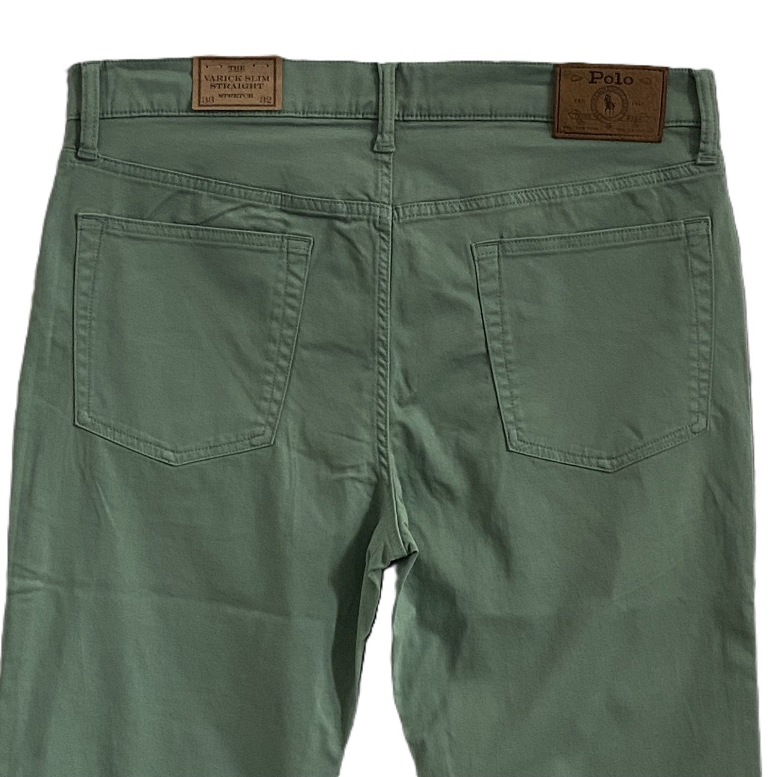 Polo Ralph Lauren Pants Men's 33x32 Varick Slim Straight Stretch Faded Mint