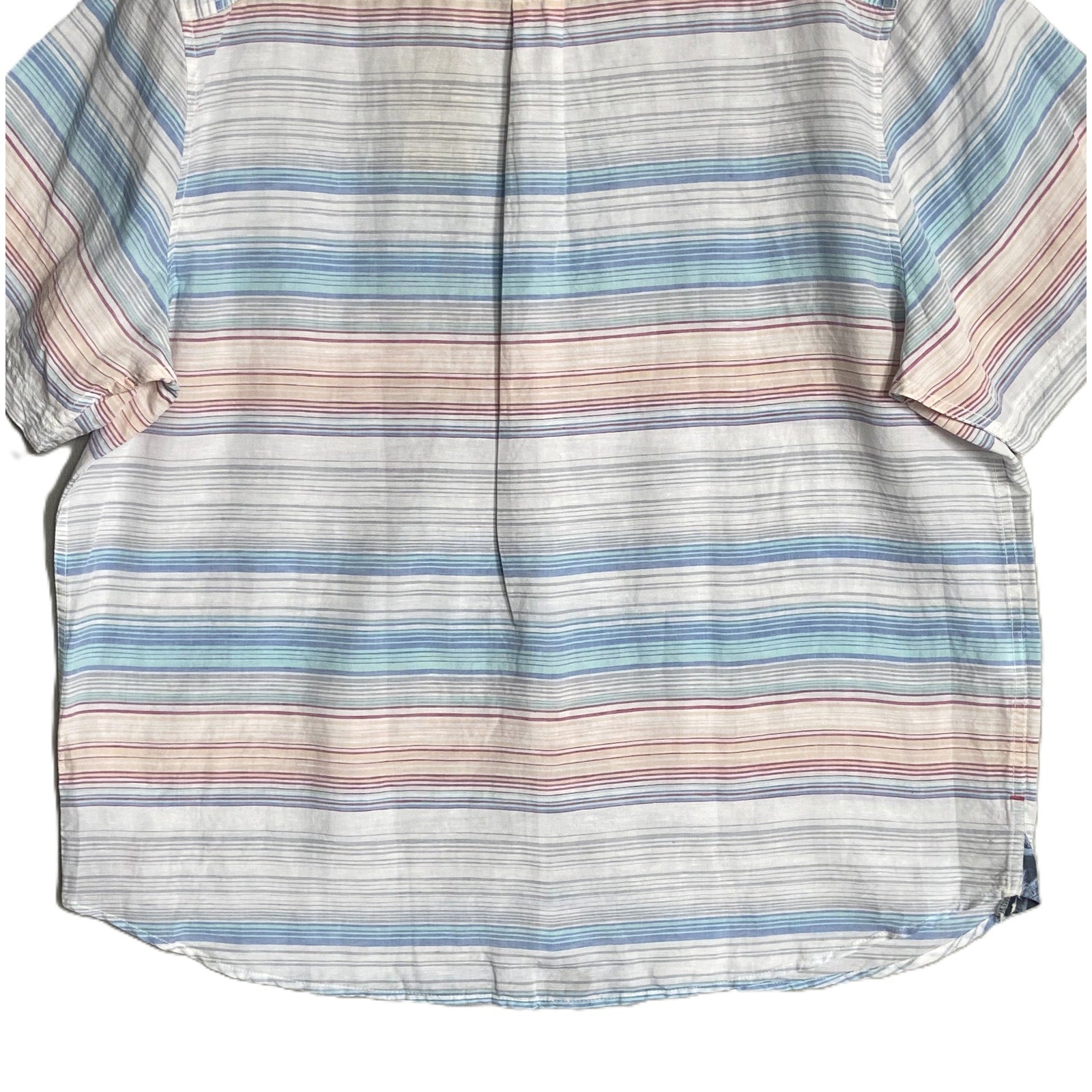 Tommy Bahama Shirt Men's XXL "Sand Linen Sicily Stripe" Linen Blend NEW w/Flaw