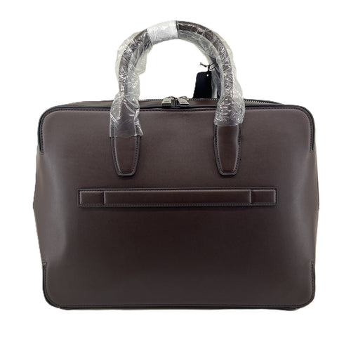 Alfani Messenger Bag Adjustable Cross Body Strap Faux Leather Brown