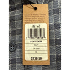 Johnston & Murphy Shirt Men's XL Long Sleeve Navy Gingham Pockets