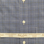 Roundtree & Yorke Shirt Men's 14.5 33 Fitted Cotton Twill Blue Plaid
