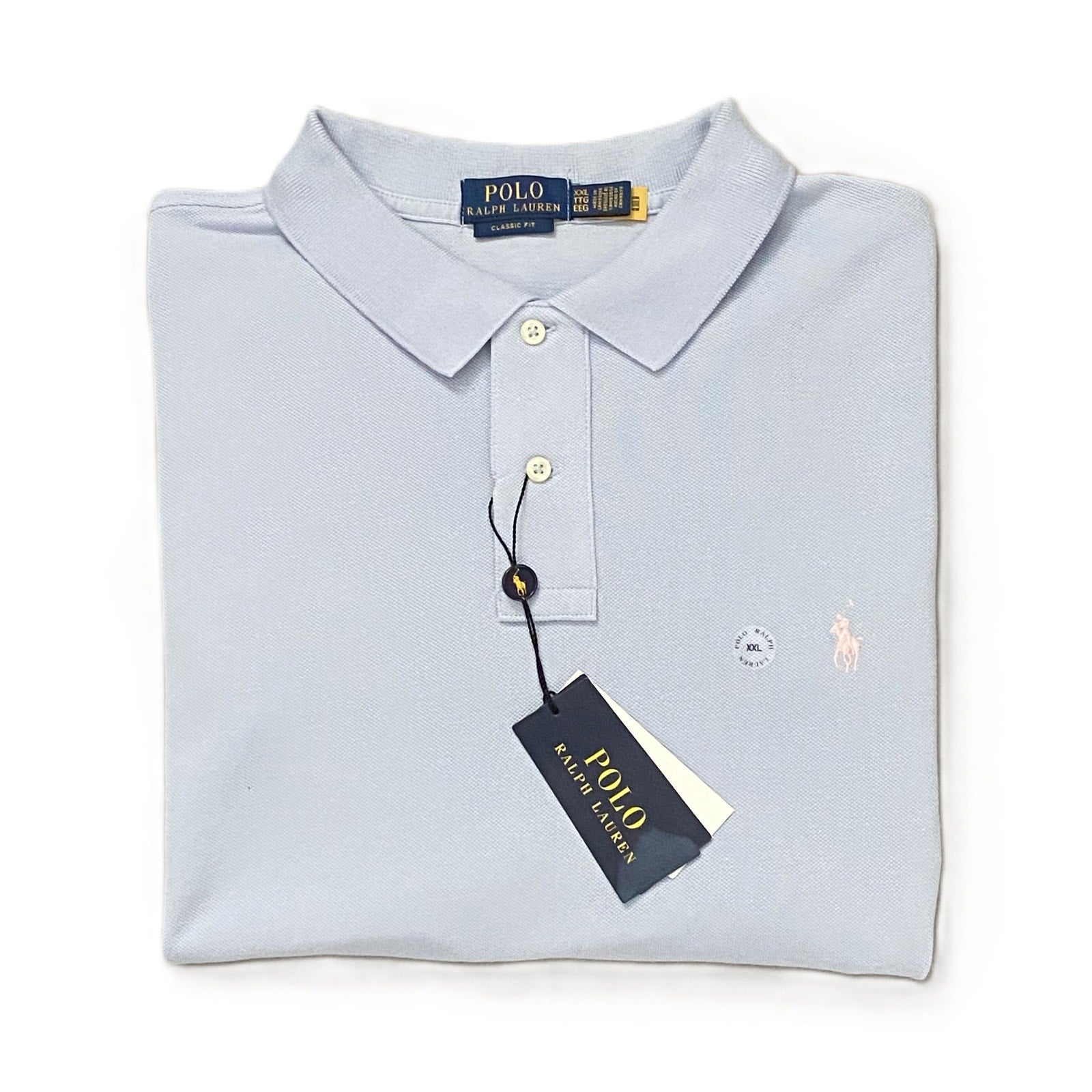 Polo Ralph Lauren Polo Shirt Classic Fit Short Sleeve Light Blue Men's XXL