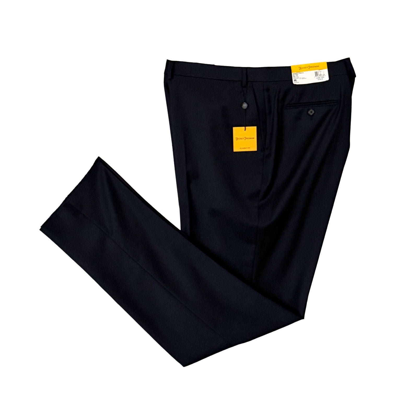 Hickey Freeman Suit Pant Men's 50W Classic Fit Stretch Wool Blend Navy