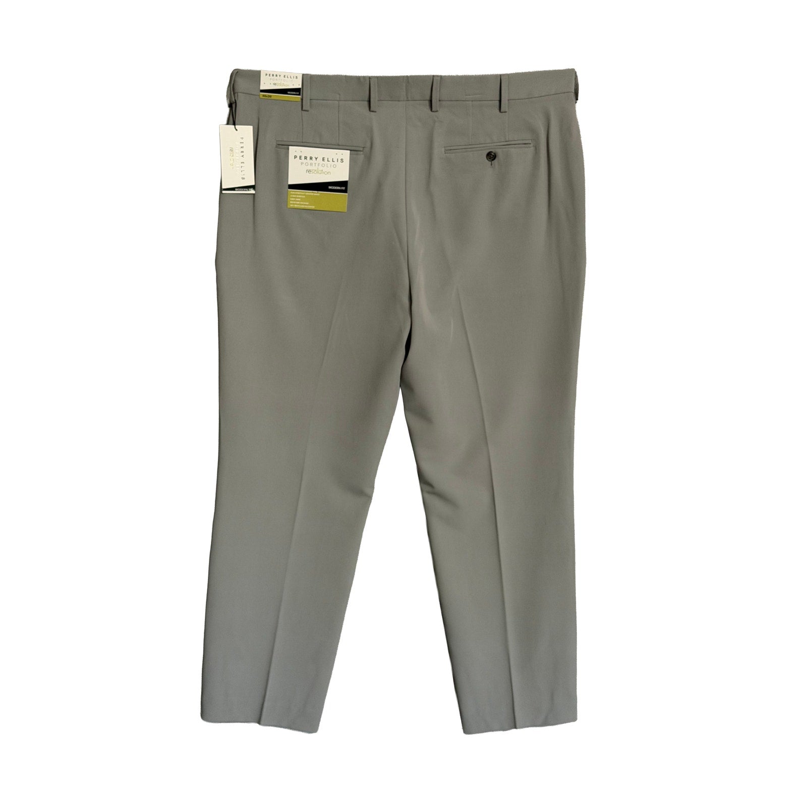 Perry Ellis Portfolio Pants Men's 40x30 Modern Fit Dress Pant Chiseled Stone