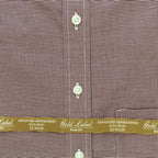 Roundtree & Yorke Shirt Men's 14.5 33 Slim Fit Cotton Dobby Red Houndstooth