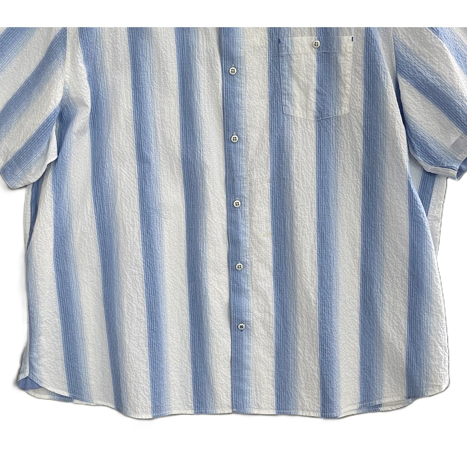 Tommy Bahama Shirt Men's 3XLB Big & Tall Nova Wave Maliblue Stripe Sky Blue