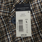 Hart Schaffner Marx Sleepwear Men's Large Pajama Set Brown Plaid