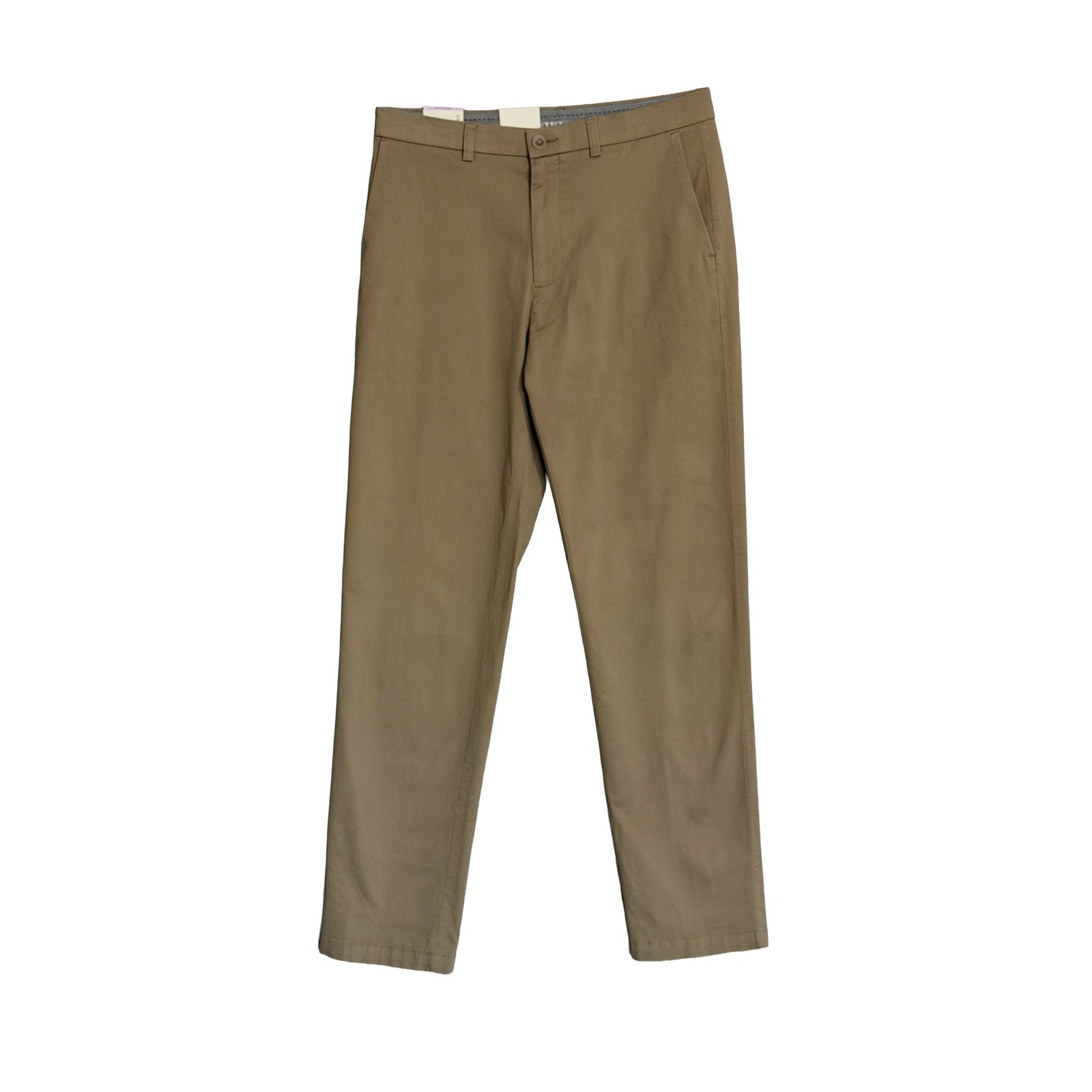 Haggar Premium Soft Chino Men's 32"x34" Twill Pant Straight Fit Medium Khaki