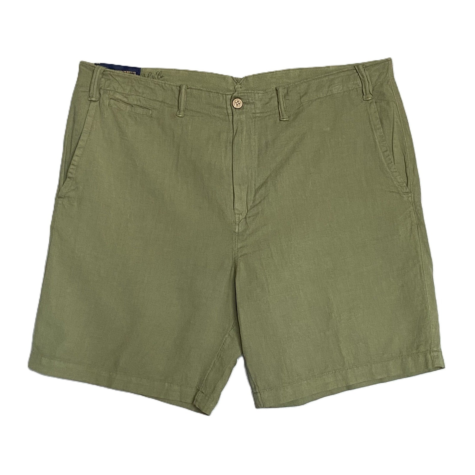 Polo Ralph Lauren Shorts Men's 38W Classic Fit Linen Blend Flat Front Green