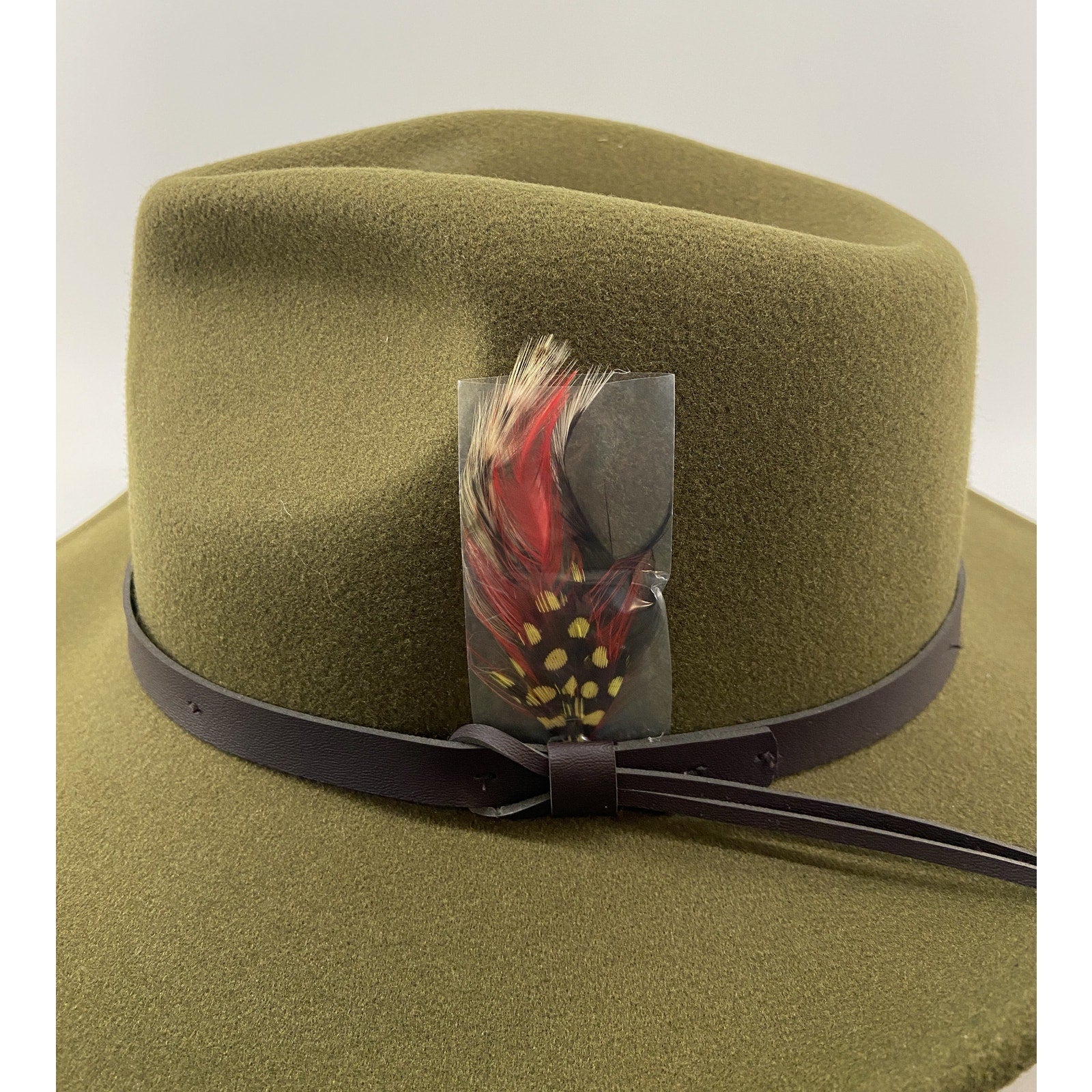 Daniel Cremieux 38 Blue Label Felt Outback Hat Olive