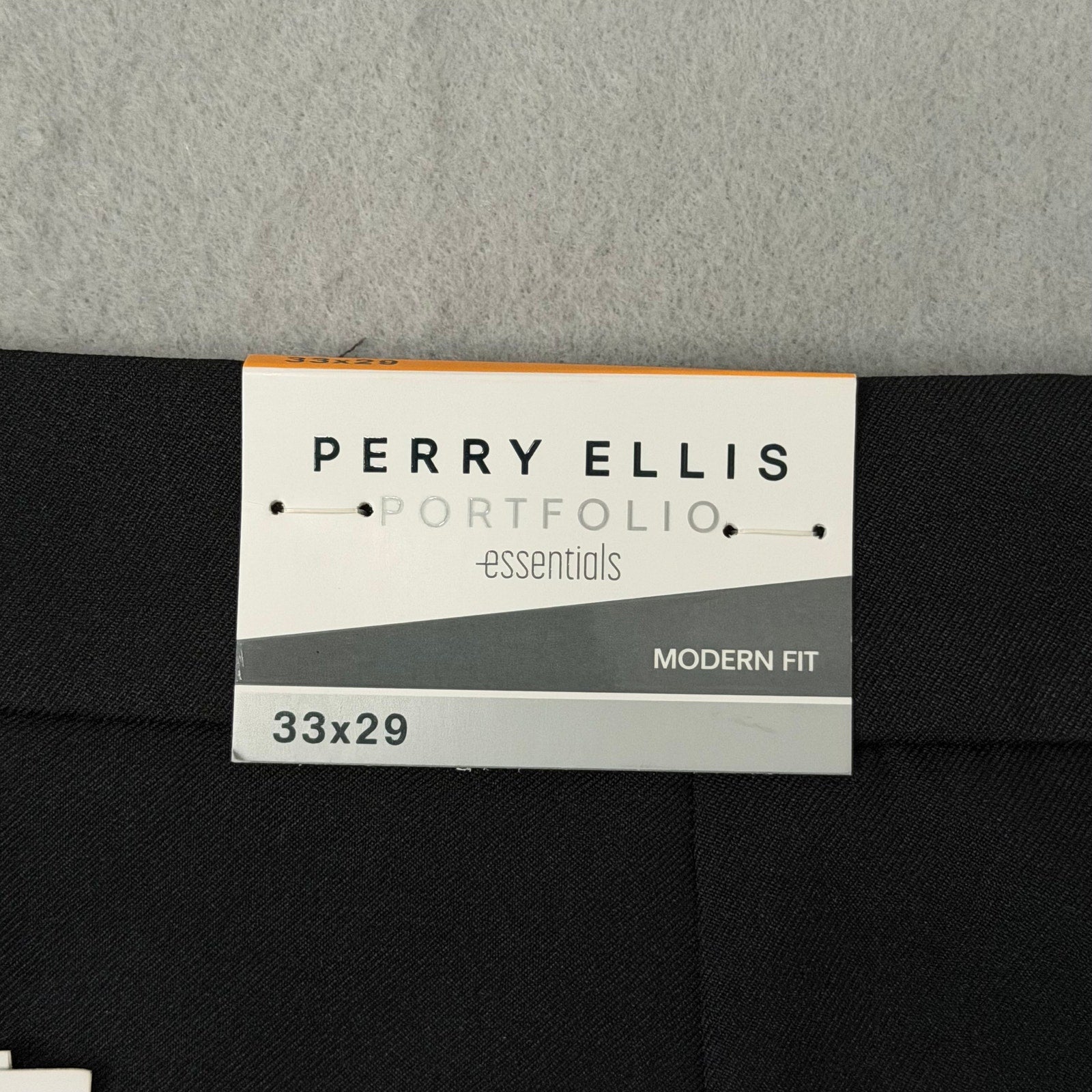 Perry Ellis Portfolio Pants Men's 33"x29" Dress Pants Modern Fit Caviar