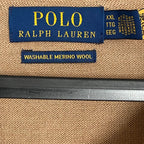 Polo Ralph Lauren Men's XXL V-Neck Sweater Merino Wool Brown