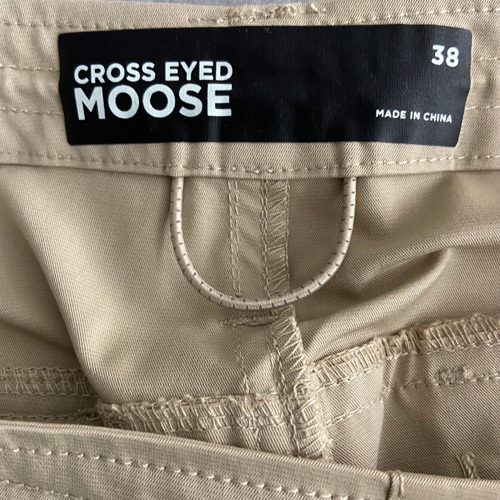Cross Eyed Moose Pant Men's 38x29 Skydiver Tech Parachute Khaki
